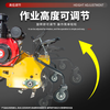 Nongbaishun diesel lawn mower four-wheel drive micro tillage lawn mower gasoline rotary tillage small ditching machine agricultural weeding machine cultivator 20 wide two-wheel drive 170 gasoline weeding wheel + furrow plow