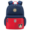 Disney (Disney) Kindergarten School Bag Boys Mickey Cartoon Children 2-6 Years Old Children's Backpack Preschool School Bag 1st Grade Small Bag SM11890 (Navy Blue)