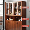 Sideboard integrated wall tea cabinet wine cabinet living room multi-functional storage storage cabinet cupboard kitchen cabinet 6 doors 1 drawer 2 compartments | Osugi Walnut color 0.8M