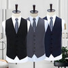 Men's Thin Vest Suit Vest Spring and Autumn Top Business Casual Vest Black Professional Fit Dress Gray MJ 4XL Weight 155-165 catties