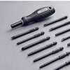 Bosch 37-piece long bit driver set with handle, hexagonal handle S2 steel bit, 1/4 hexagonal handle, 6.35mm four-wing, three-wing U-shaped square hole and other various bits 37-piece long bit set with handle