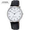 Citizen (CITIZEN) Japan direct mail Citizen watch Q996-304 overseas version pointer type waterproof leather strap watch white/black Japan direct mail