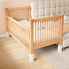 Qiuying liftable beech wood spliced bed solid wood children's bed crib widened spliced large bed child bedside bed spliced bed three guardrails + 5cm coconut palm mattress (height adjustable) liftable length 200 width 60 height 35 60 guardrails