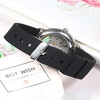 Universal silicone rubber watch strap black suitable for Casio Citizen Armani ck Tissot dw men's and women's wristband (C24) dark blue strap 20mm