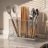 Jimi 304 stainless steel chopstick barrel kitchen chopstick storage box countertop household drain rack chopstick cage 304 stainless steel chopstick holder
