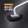Household toilet brush without dead corners, bathroom toilet cleaning brush, soft hair long handle wall-mounted toilet cleaning brush, gray 1 free hook, no dead corners groove cleaning