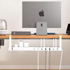 Under-desk cable organizer, punch-free power cord, shelf slot, line organizer, wire socket storage, desktop cable router, gun gray fixed model 40cm - first choice for cost-effectiveness