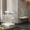 Ke Xiangtu Kitchen Chopstick Storage Rack Wall-mounted Household Light Luxury Drainage Chopstick Tube Tool Chopstick Cage Organizing and Storage Rack White-Single Tube Basic Model