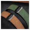 UHFR soft waterproof sports silicone strap suitable for Citizen FF series Eco-Drive men's watch CA4554 dark green silver buckle 20mm