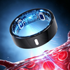 Case Smart Ring, ECG, Dynamic Blood Glucose, Blood Lipid, Uric Acid, Healthy Sleep Analysis Ring, Waterproof Exercise Heart Rate Oxygen Exercise, Huawei Mobile Phone Applicable AI Ring, Top ECG-Ceramic Black, Blood Sugar, Uric Acid, Blood Pressure Trend, Size 10 (Diameter 20, Finger Circumference 63) Weight 140-155 Jin