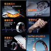 New non-invasive blood sugar and blood pressure smart ring, sleep blood oxygen and heart rate, multiple sports modes, waterproof photo ring, rose gold, free charging compartment + health detection + sleep analysis + lightweight wearing, size 9, diameter 19, finger circumference 59