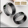 Smart health ring accurately monitors heart rate, blood oxygen, sleep, temperature, pressure, steps, calories, IP68 waterproof, swimming and bathing, wearable, magnetic fast charging, super long battery life, thin, bright gold, free charging compartment, size 13, 22.3mm, recommended 80-85kg