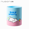 NUSIGN Line Puppy Round Pen Holder Desk Thickened Large Capacity Desk Organizer Cosmetic Storage Box High-Looking Bubble Blue NS023-D Deli's High-end Brand