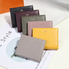 Sephoron New Year Genuine Leather Ultra-Thin Two-fold Short Wallet Women's Fashion Soft Cowhide Folding Wallet ID Card Bag Trendy Purple No Specifications