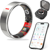 New non-invasive blood sugar and blood pressure smart ring sleep blood oxygen heart rate multiple exercise modes waterproof photo ring moonlight white No. 10