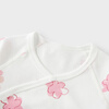 Tongtai (TONGTAI) baby jumpsuit, spring and autumn pure cotton newborn clothes, newborn baby butterfly romper, monk suit, pink 66cm
