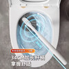 Toilet brush with no dead ends, new high-end home style, wall-mounted box with base, a set of toilet cleaning tools, wall-mounted and floor-standing dual-purpose model, gun gray 1 set, toilet brush + gap brush