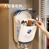 Upgraded antibacterial chopstick storage box kitchen wall-mounted chopstick tube chopstick spoon tableware storage rack chopstick cage blue and white upgraded antibacterial version 1 piece