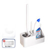 Toilet brush with no dead ends, new high-end home style, wall-mounted box with base, a set of toilet cleaning tools, wall-mounted and floor-standing dual-purpose model, gun gray 1 set, toilet brush + gap brush
