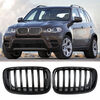 Litian BMW X5X6 modified M model double line bright black carbon fiber grille 0813 three colors bright black three colors (with leather ring)