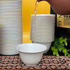 Miaopule Disposable Rice Hull Kung Fu Tea Cup Outdoor Office Portable Storage Tea Set Set for Tea Making Rice Fragrance Cup Large Cup Rice Hull Tea Cup 80ml 10 Packs (500 pieces) + Large Bamboo Cover Cup Holder