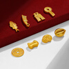 Chow Tai Fook inherited coins Tang Tongbao coins ancient gold craft gold coins for men and women about 5.05g IF2662 gift