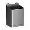 Drainable rabbit chopstick barrel, no punching, wall-mounted kitchen supplies, household tableware basket, chopstick cage, fork and spoon storage storage rack, gun gray, double chopstick barrel, PP thickened/drainable