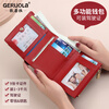 Gorola Wallet Women's Short Multi-Function Coin Purse Women's Wallet Small Three-fold Multi-Card Slot Wallet Fashion Print European and American Style Burgundy