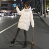 Sibaishe 2025 new winter women's loose thickened mid-length age-reducing hooded down jacket