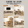 Small craftsman solid wood bookshelf floor-standing integrated storage rack wall-mounted solid wood bookcase vertical storage grid cabinet log color eight-lattice cabinet