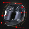 Tank motorcycle helmet T270 face-off helmet 3C certified dual-lens four-season helmet sub-black ghost night XL