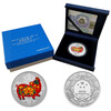 Chinese Gold Coins 2019 Year of the Pig Colored Zodiac Gold and Silver Coins Jihai Year Gold and Silver Commemorative Coins 30g Colored Silver Coins