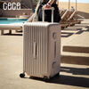 Cece suitcase women's large capacity thickened aluminum frame suitcase male student trolley password suitcase gun gray 26 inches