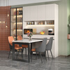 Qiangxiang Light Luxury Slate Sideboard High Cabinet Integrated Wall Multifunctional Storage Wine Cabinet Folding Dining Table Combination Customized G149 Style 3 (No Light) 1270*400*2300