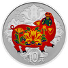 Chinese Gold Coins 2019 Year of the Pig Colored Zodiac Gold and Silver Coins Jihai Year Gold and Silver Commemorative Coins 30g Colored Silver Coins