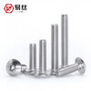 Yisi 304 stainless steel hexagon socket screws, large flat head screws, umbrella head, semi-round head, large head bolts, M4M5M6 6*40 (5 pieces)