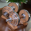 PROIRON walnut wood steel dumbbell men's 20KG men's and women's fitness dumbbell adjustable high-end gift dumbbell