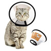 Pet Deduo Elizabethan collar for cats and dogs, pet shame collar, sterilization, anti-licking, anti-biting, anti-breakaway soft collar, deepened, No. 5, neck circumference 23-27, suitable for 6-10 pounds