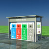 Outdoor garbage classification kiosk, domestic garbage room four-class recycling station, outdoor large-scale garbage classification collection point, garbage kiosk 01, consult customer service for pricing