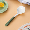 Onlycook ceramic soup spoon rice spoon large table spoon ceramic tableware spoon spoon with hole for hanging ginkgo green large size