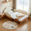 Lin's home solid wood children's bed widened spliced large bed retractable folding single baby crib LH167A3 1.5*2 meters