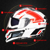 Tank T127 motorcycle helmet full-face helmet all-season dual-lens anti-fog electric vehicle helmet white blade red 2XL