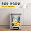 EKO Jingdong headquarters building same style stainless steel trash can 30L Yagang with cover pedal large commercial property office hotel kitchen EK9361