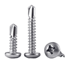 Sailotou customized 0304 stainless steel cross round head pan head drill tail screws for doors and windows aluminum alloy self-tapping self-drilling dovetail nails 410 stainless steel M4213 4000 pieces in a box
