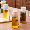 Automatic opening and closing oil pot, oil bottle, glass leak-proof oil pot, household large oil tank, seasoning bottle, vinegar pot, kitchen supplies, flip-top oil pot - 1 random color 630ml