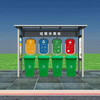 Outdoor garbage classification kiosk, domestic garbage room four-class recycling station, outdoor large-scale garbage classification collection point, garbage kiosk 01, consult customer service for pricing