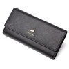 Crocodile shirt New Year's gift first-layer cowhide long wallet women's ticket holder coin card holder birthday black