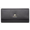 Crocodile shirt New Year's gift first-layer cowhide long wallet women's ticket holder coin card holder birthday black