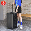 Kangaroo extra-large suitcase men's large capacity 32-inch student suitcase trolley case women's aluminum frame case universal wheels 26-inch space silver alloy rounded corners 28-inch popular choice