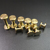 Yichen customized brass double flat head belt screws copper I-shaped nail key chain rivets belt luggage accessories flat screws 10*4* 4mm 1 set column length
